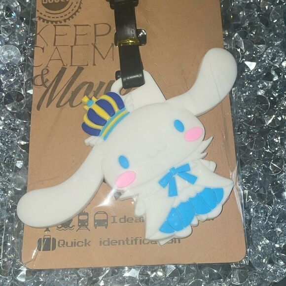 New Cinnamon roll sanrio hello kitty friend travel vacay rubber luggage tag - Picture 4 of 4